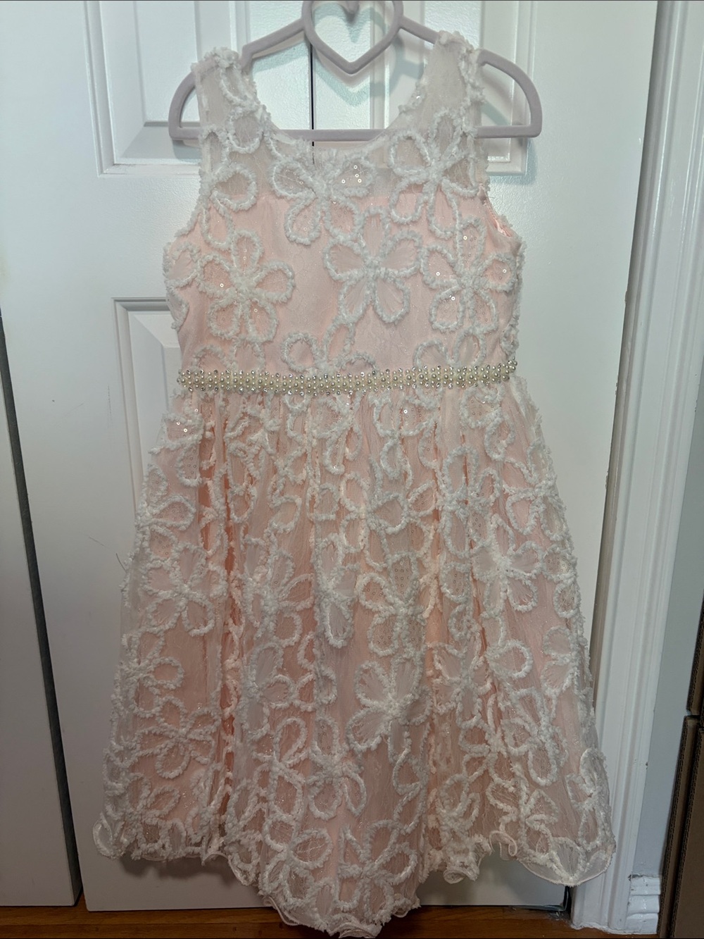 American Princess Girls Floral Lace Party Dress Age 7